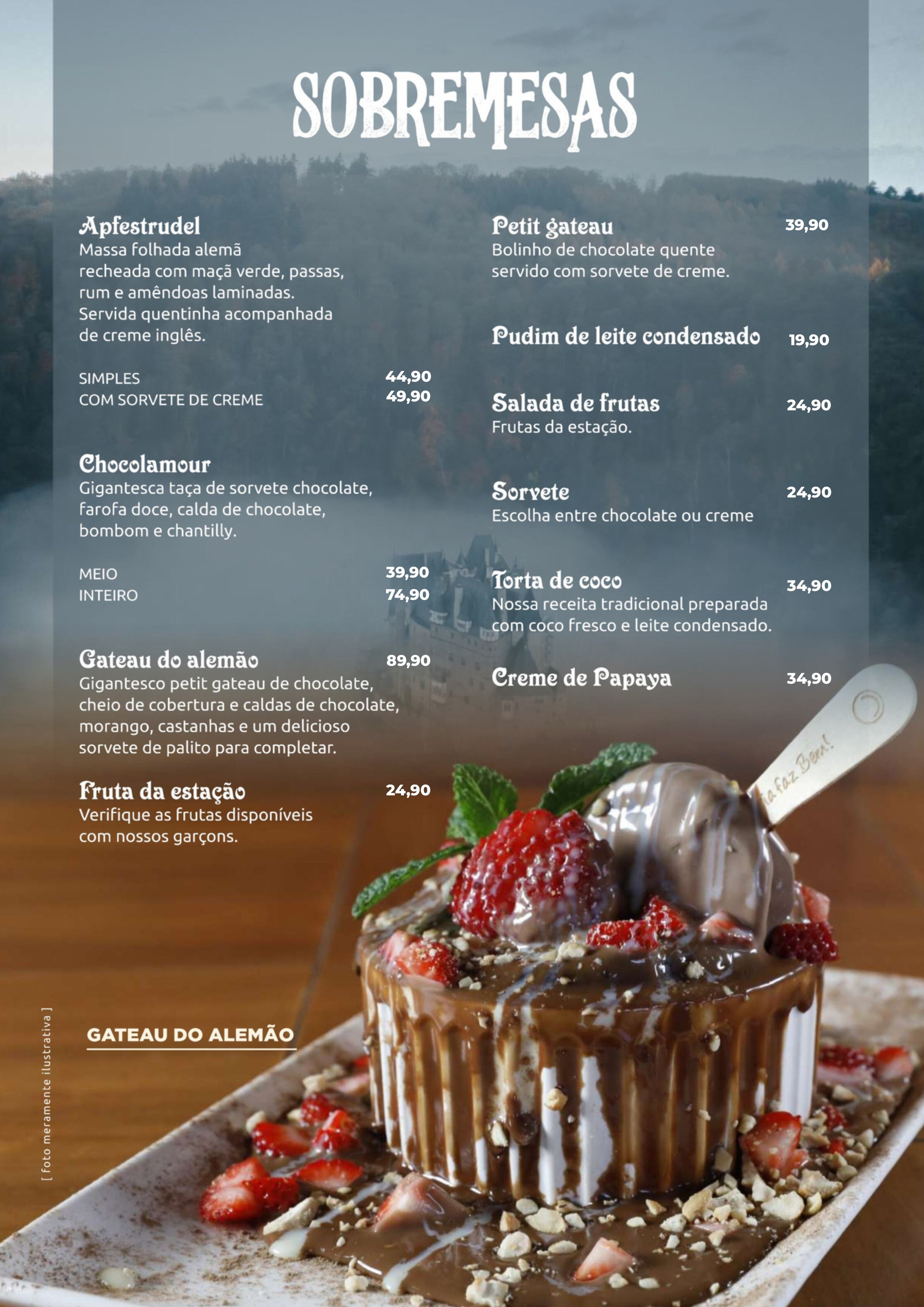 Cardápio Bar do Alemão - Alphaville, Lapa e Vila Olímpia
