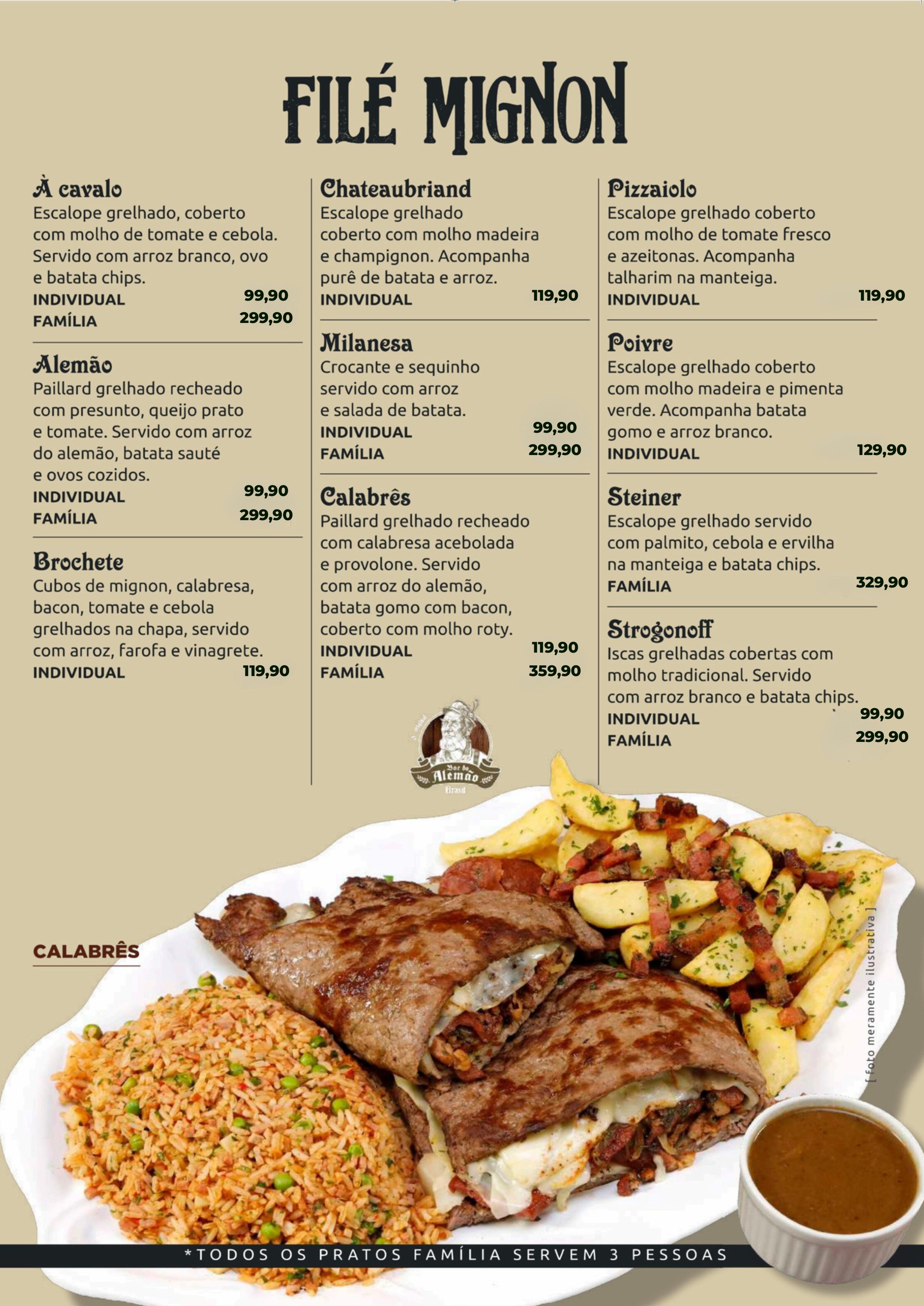 Cardápio Bar do Alemão - Alphaville, Lapa e Vila Olímpia